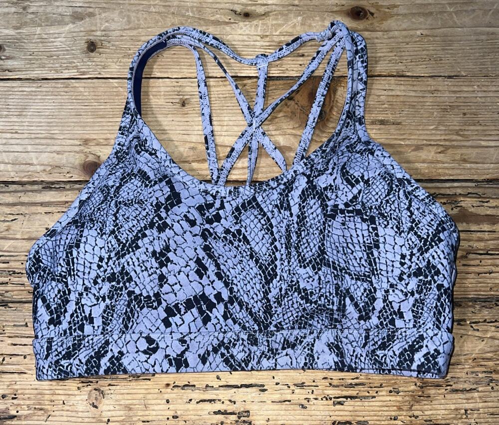 Lorna Jane Women’s Size M Snake Print Savage Core Sports Bra EUC